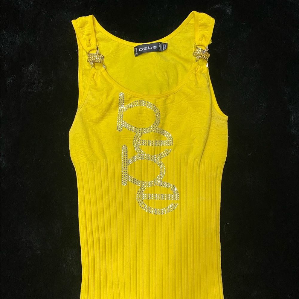 Y2k Bebe Rhinestone Tight Tank top